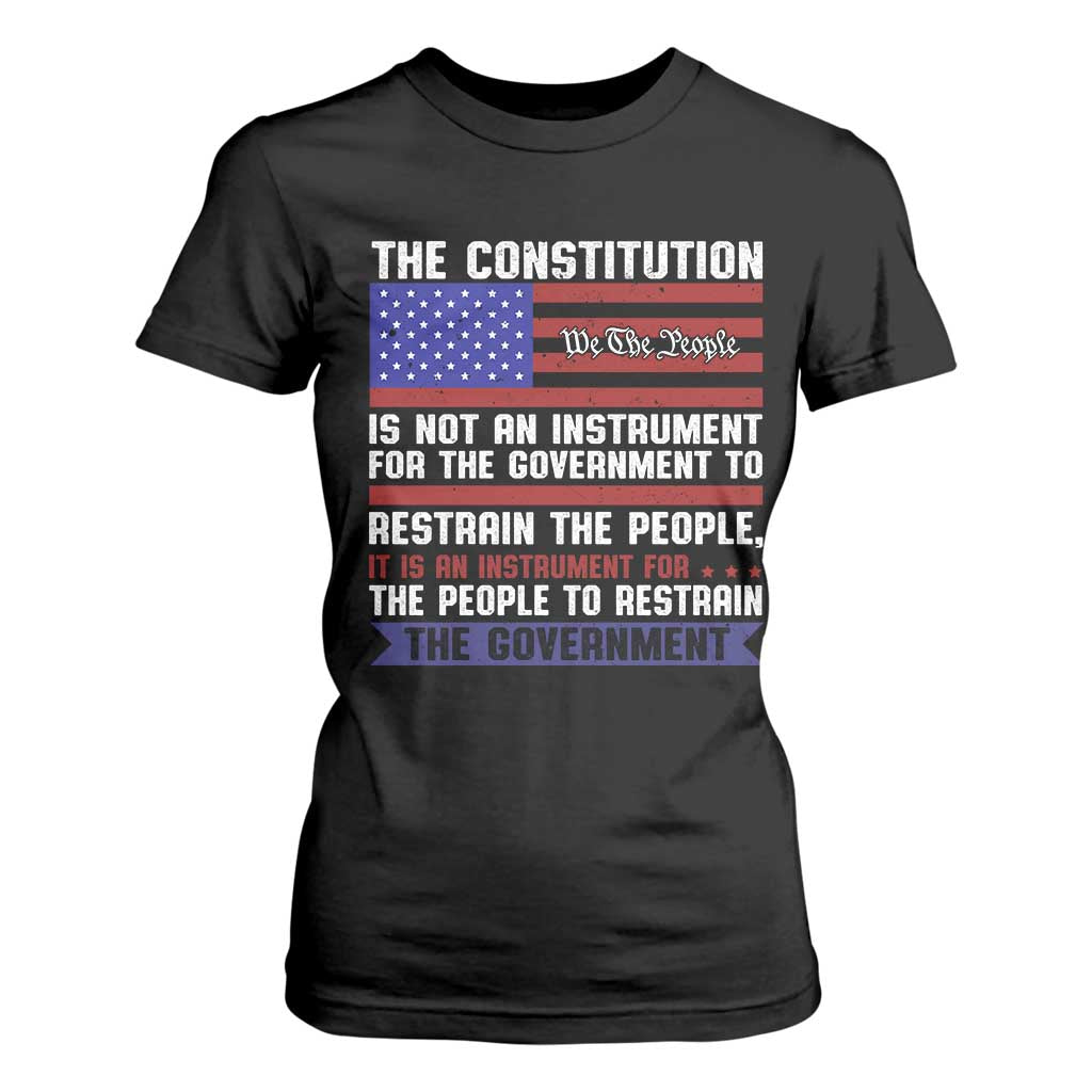 Constitution Liberty American Patriotic T Shirt For Women We The People US Flag TS02 Black Print Your Wear