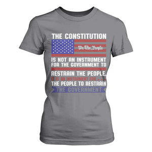 Constitution Liberty American Patriotic T Shirt For Women We The People US Flag TS02 Charcoal Print Your Wear