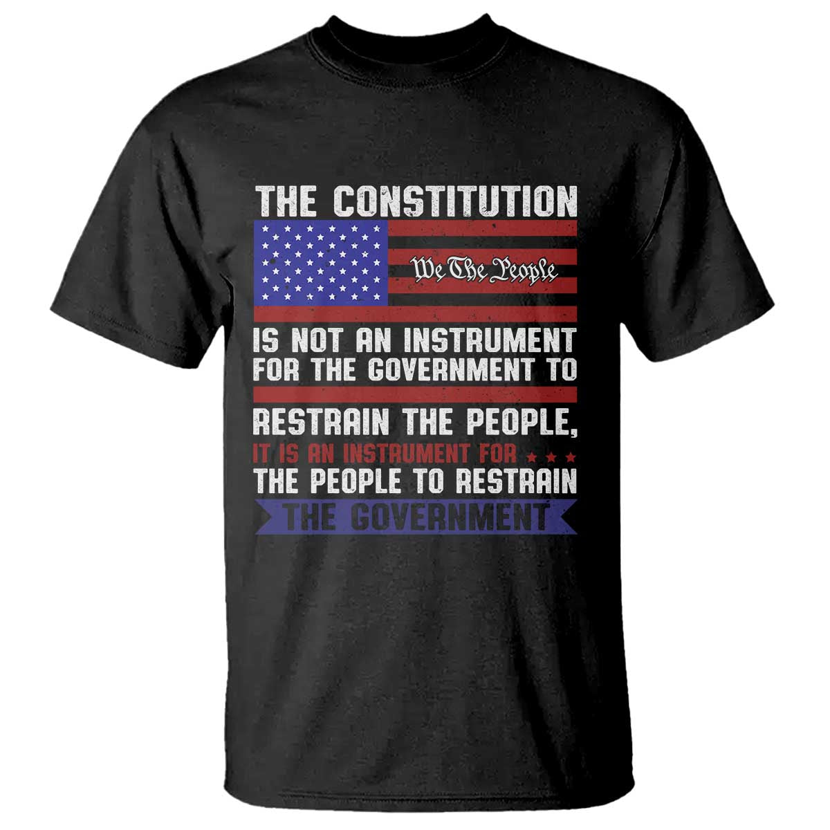Constitution Liberty American Patriotic T Shirt We The People US Flag TS02 Black Print Your Wear