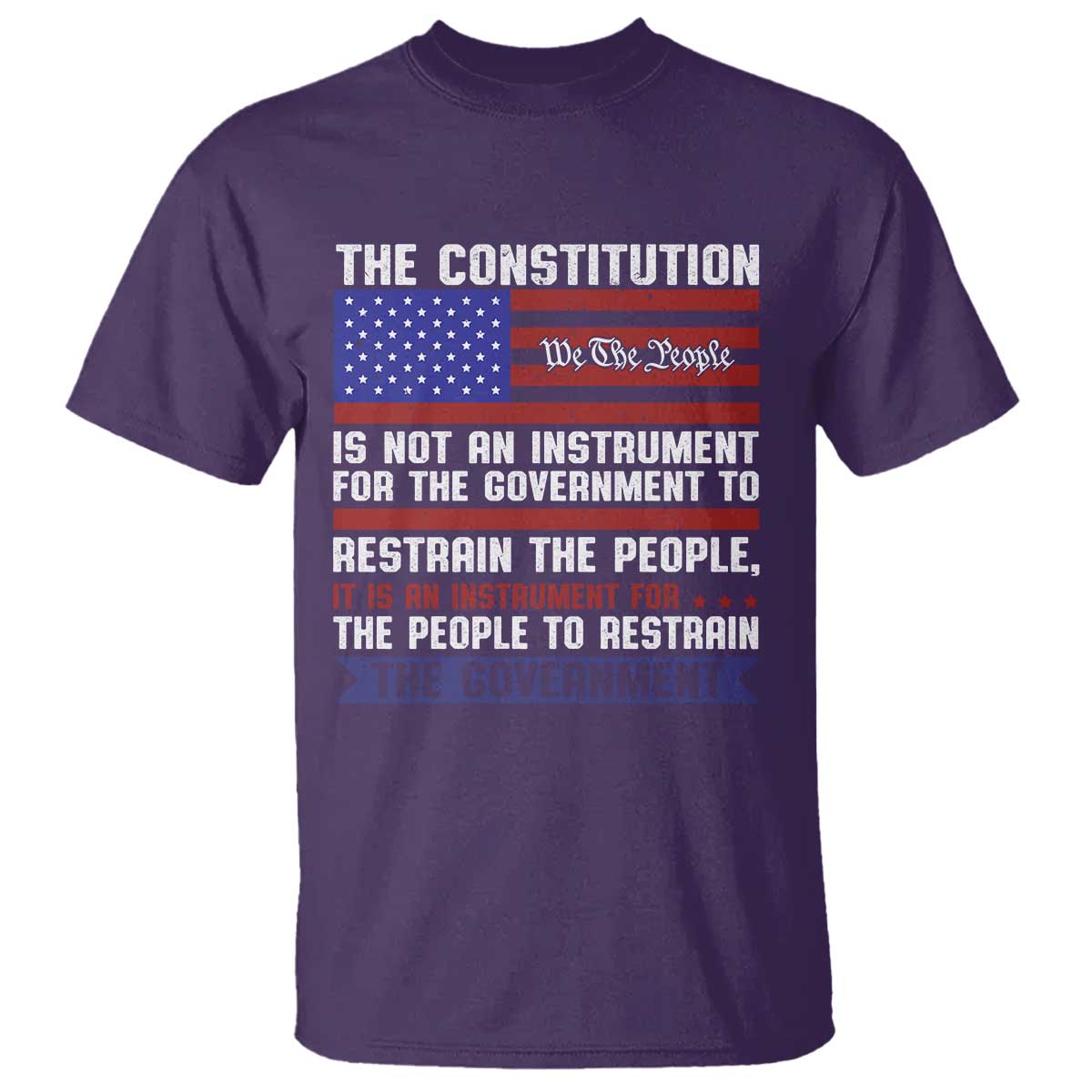 Constitution Liberty American Patriotic T Shirt We The People US Flag TS02 Purple Print Your Wear