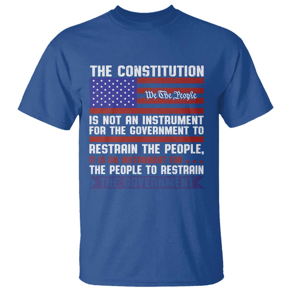 Constitution Liberty American Patriotic T Shirt We The People US Flag TS02 Royal Blue Print Your Wear
