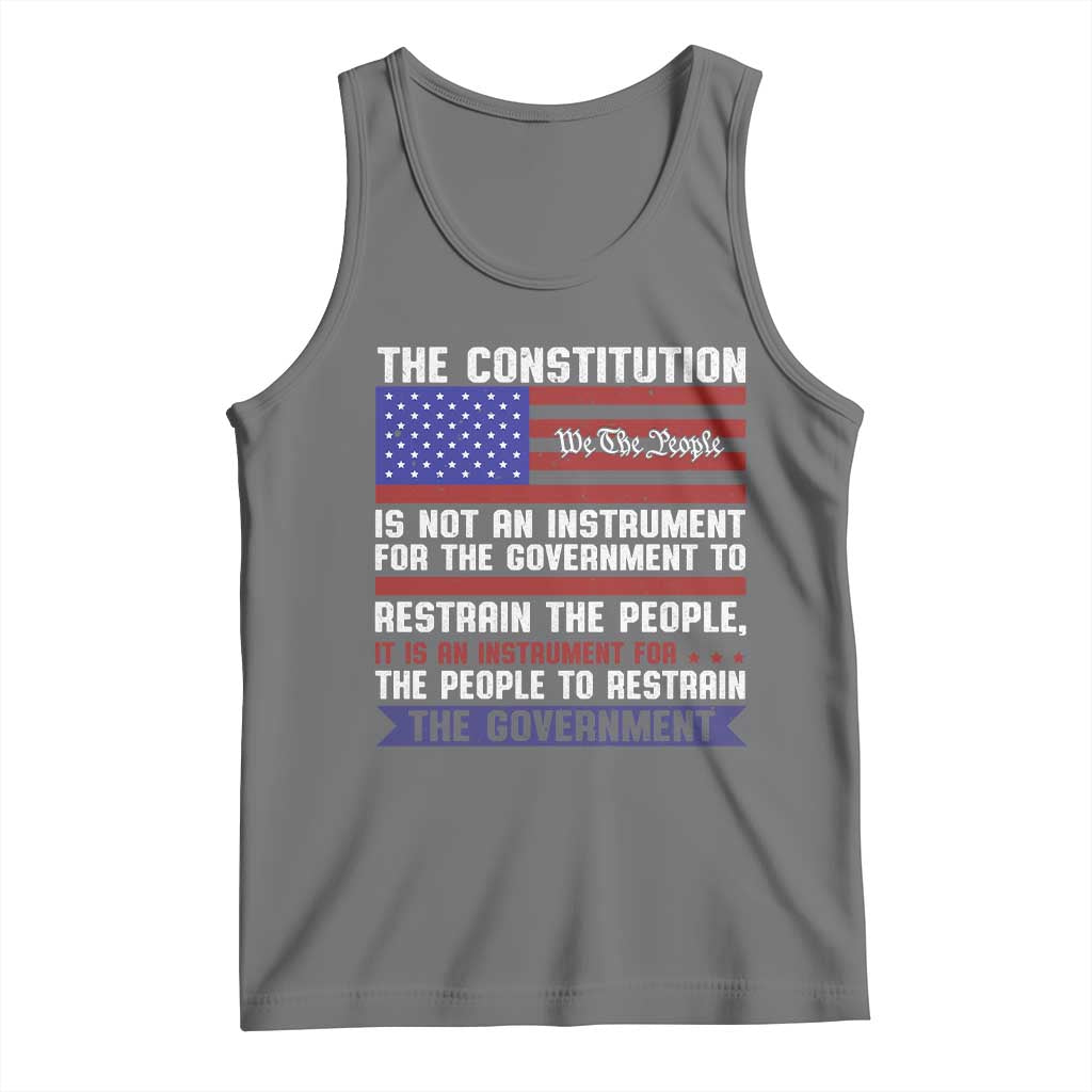 Constitution Liberty American Patriotic Tank Top We The People US Flag TS02 Black Heather Print Your Wear
