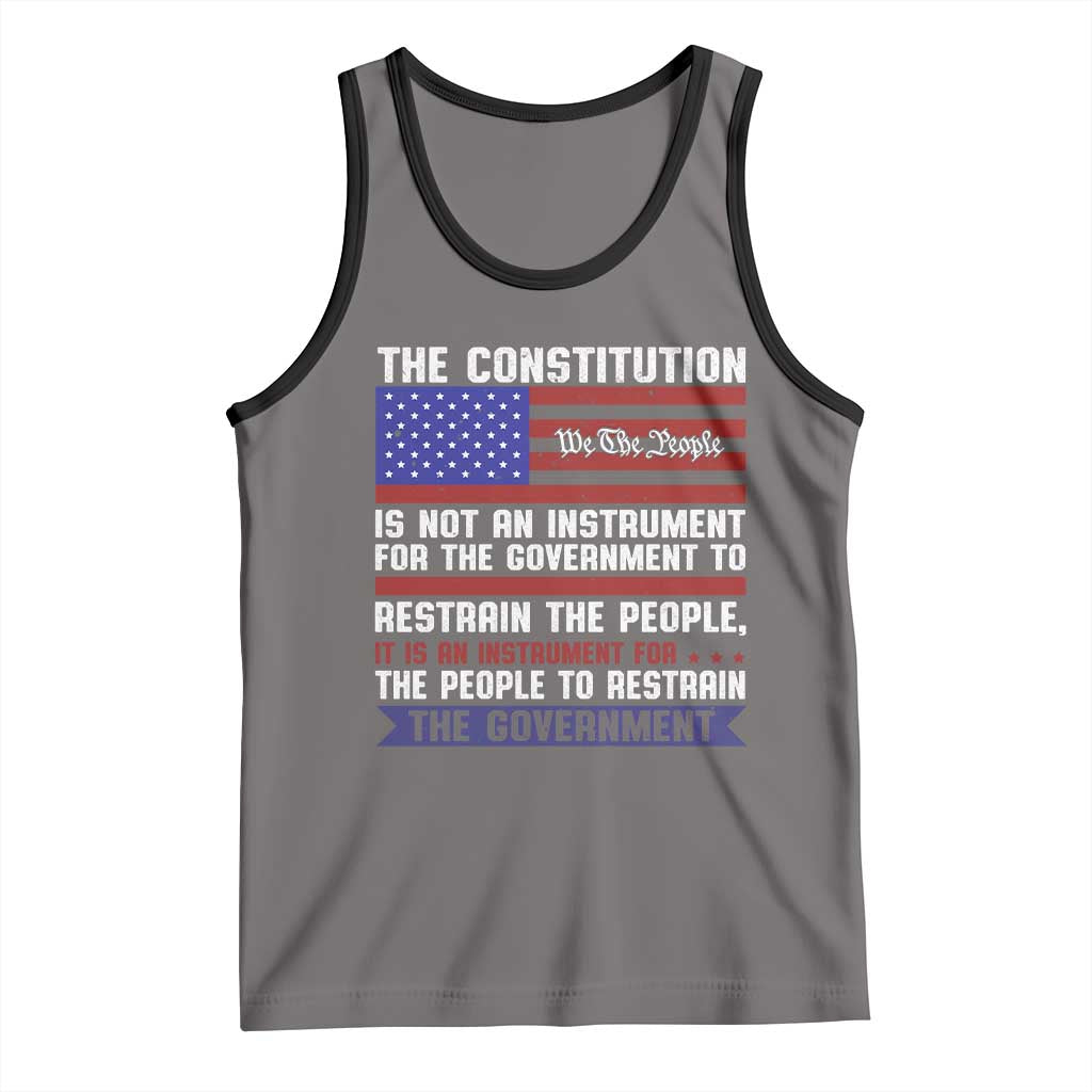 Constitution Liberty American Patriotic Tank Top We The People US Flag TS02 Deep Heather Black Print Your Wear