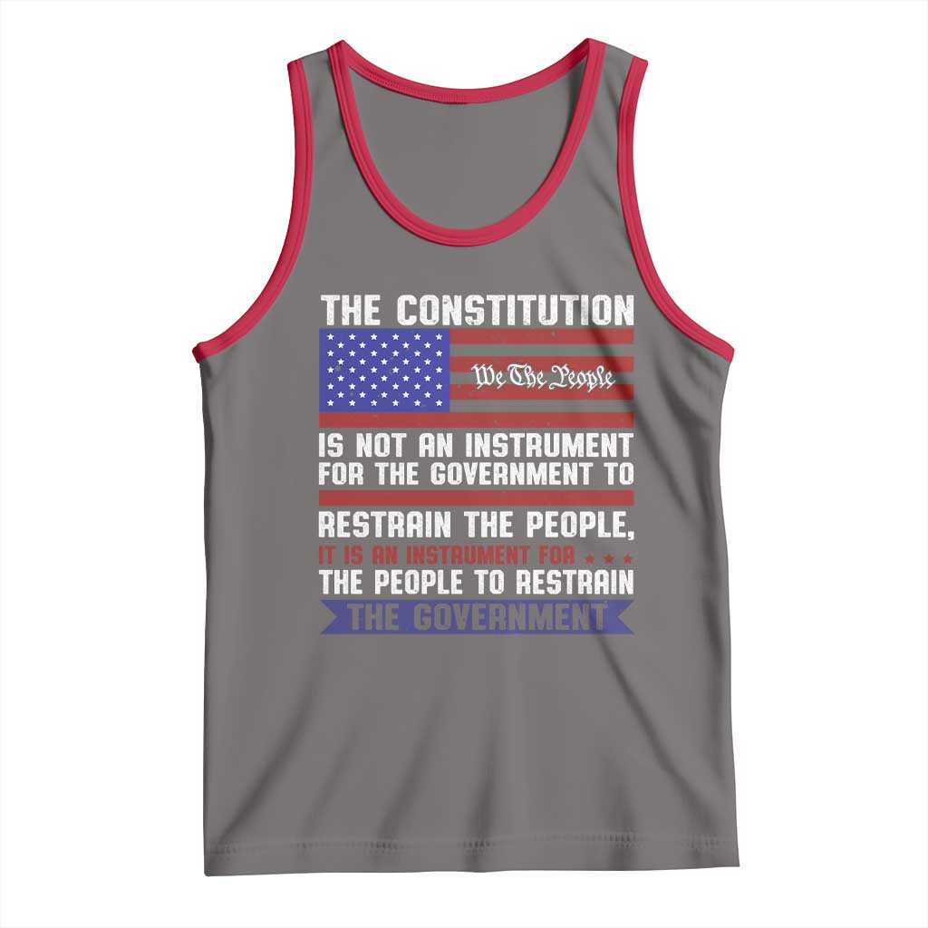 Constitution Liberty American Patriotic Tank Top We The People US Flag TS02 Deep Heather Red Print Your Wear