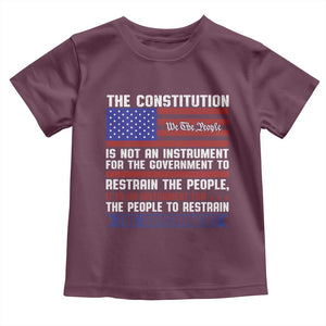 Constitution Liberty American Patriotic Toddler T Shirt We The People US Flag TS02 Maroon Print Your Wear