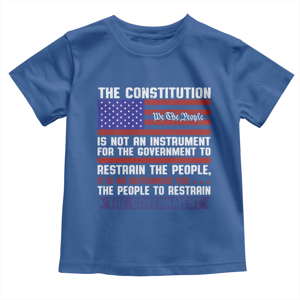 Constitution Liberty American Patriotic Toddler T Shirt We The People US Flag TS02 Royal Blue Print Your Wear