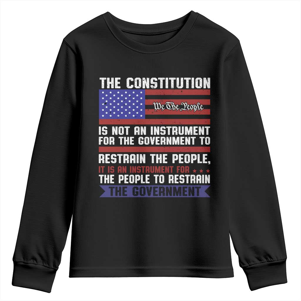 Constitution Liberty American Patriotic Youth Sweatshirt We The People US Flag TS02 Black Print Your Wear