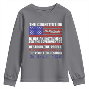 Constitution Liberty American Patriotic Youth Sweatshirt We The People US Flag TS02 Charcoal Print Your Wear
