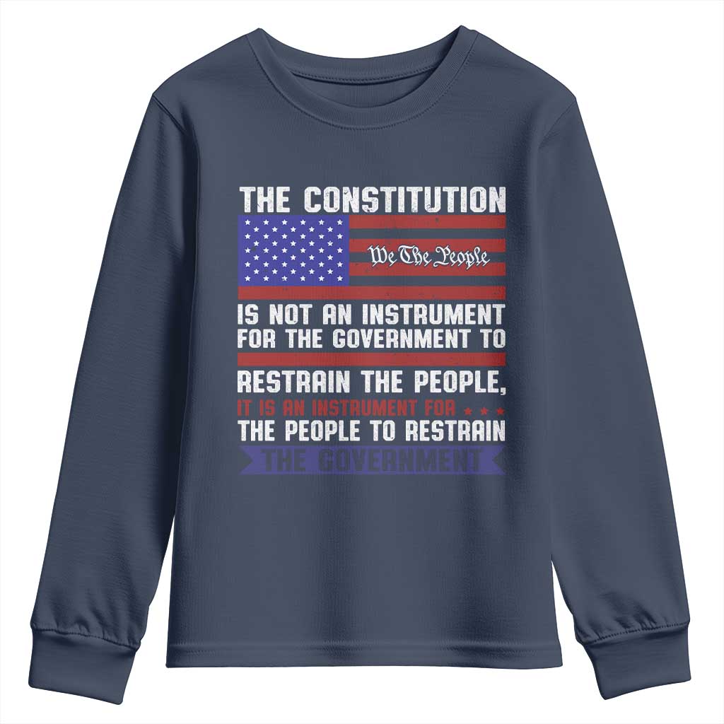 Constitution Liberty American Patriotic Youth Sweatshirt We The People US Flag TS02 Navy Print Your Wear