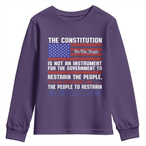 Constitution Liberty American Patriotic Youth Sweatshirt We The People US Flag TS02 Purple Print Your Wear