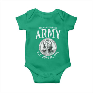 Continental Army America Independence Revolutionary War Seal Baby Onesie TS11 Irish Green Print Your Wear