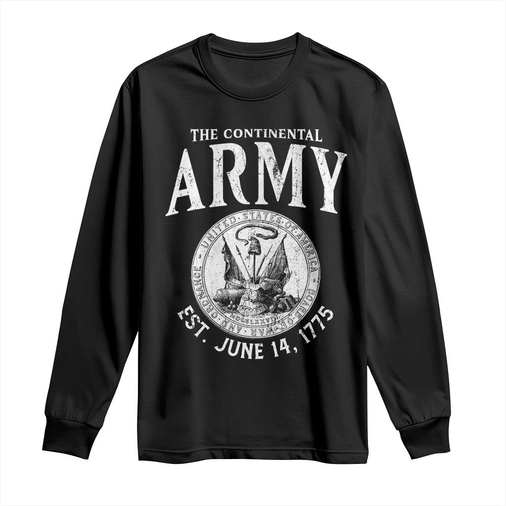 Continental Army America Independence Revolutionary War Seal Long Sleeve Shirt TS11 Black Print Your Wear