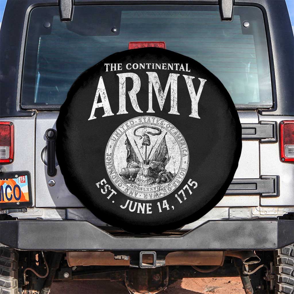Continental Army America Independence Revolutionary War Seal Spare Tire Cover TS11 No hole Black Print Your Wear
