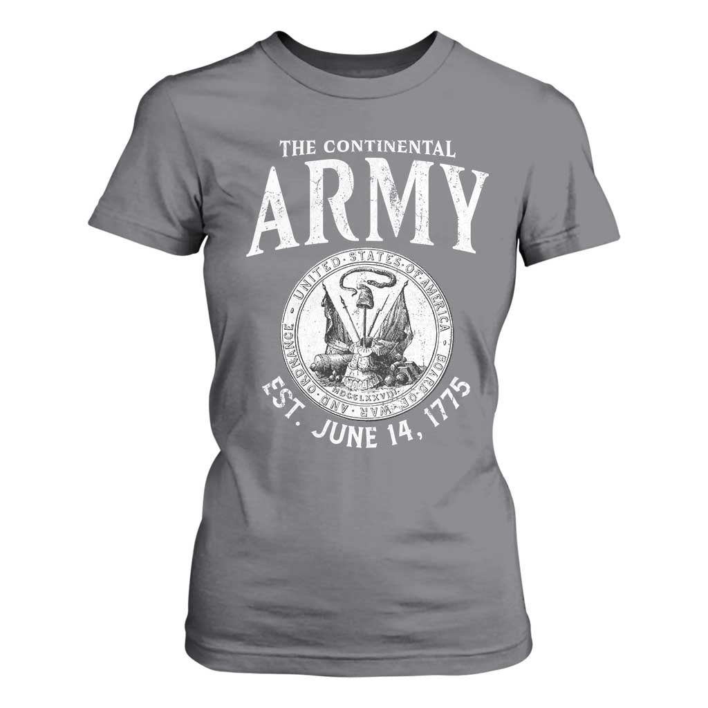 Continental Army America Independence Revolutionary War Seal T Shirt For Women TS11 Charcoal Print Your Wear