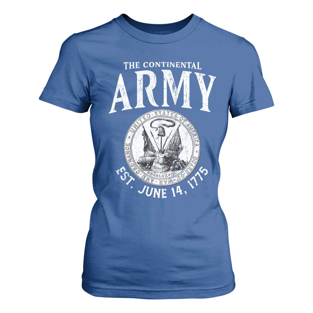 Continental Army America Independence Revolutionary War Seal T Shirt For Women TS11 Royal Blue Print Your Wear