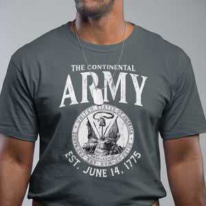 Continental Army America Independence Revolutionary War Seal T Shirt TS11 Dark Heather Print Your Wear