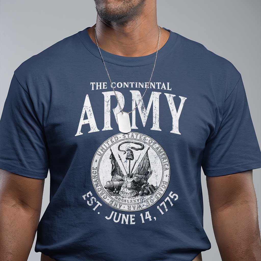 Continental Army America Independence Revolutionary War Seal T Shirt TS11 Navy Print Your Wear
