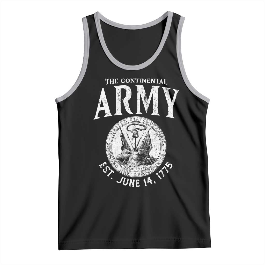 Continental Army America Independence Revolutionary War Seal Tank Top TS11 Black Athletic Heather Print Your Wear