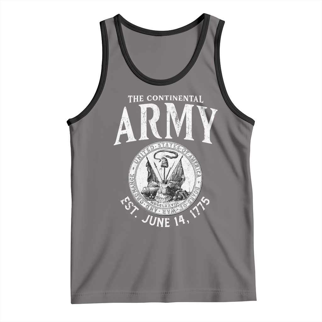Continental Army America Independence Revolutionary War Seal Tank Top TS11 Deep Heather Black Print Your Wear
