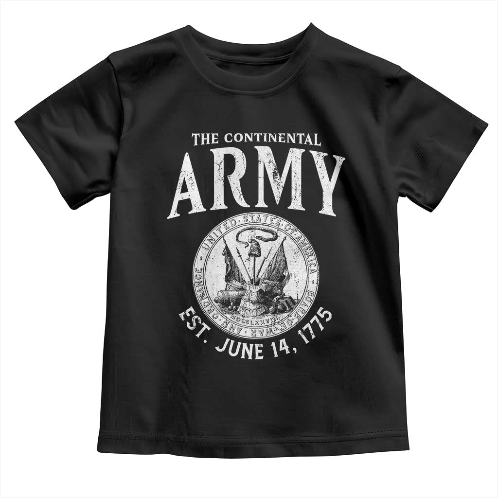 Continental Army America Independence Revolutionary War Seal Toddler T Shirt TS11 Black Print Your Wear