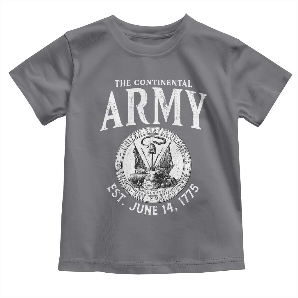 Continental Army America Independence Revolutionary War Seal Toddler T Shirt TS11 Charcoal Print Your Wear