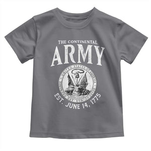 Continental Army America Independence Revolutionary War Seal Toddler T Shirt TS11 Charcoal Print Your Wear