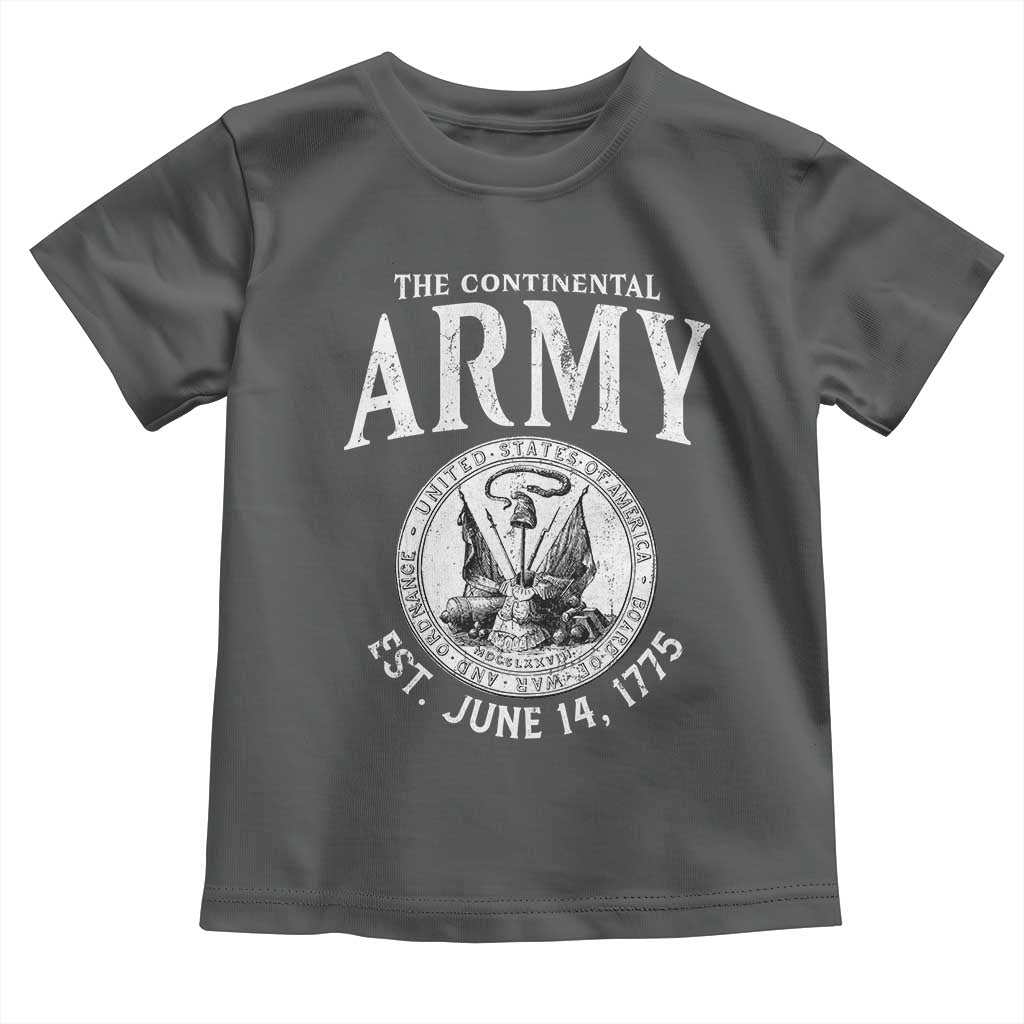 Continental Army America Independence Revolutionary War Seal Toddler T Shirt TS11 Dark Heather Print Your Wear