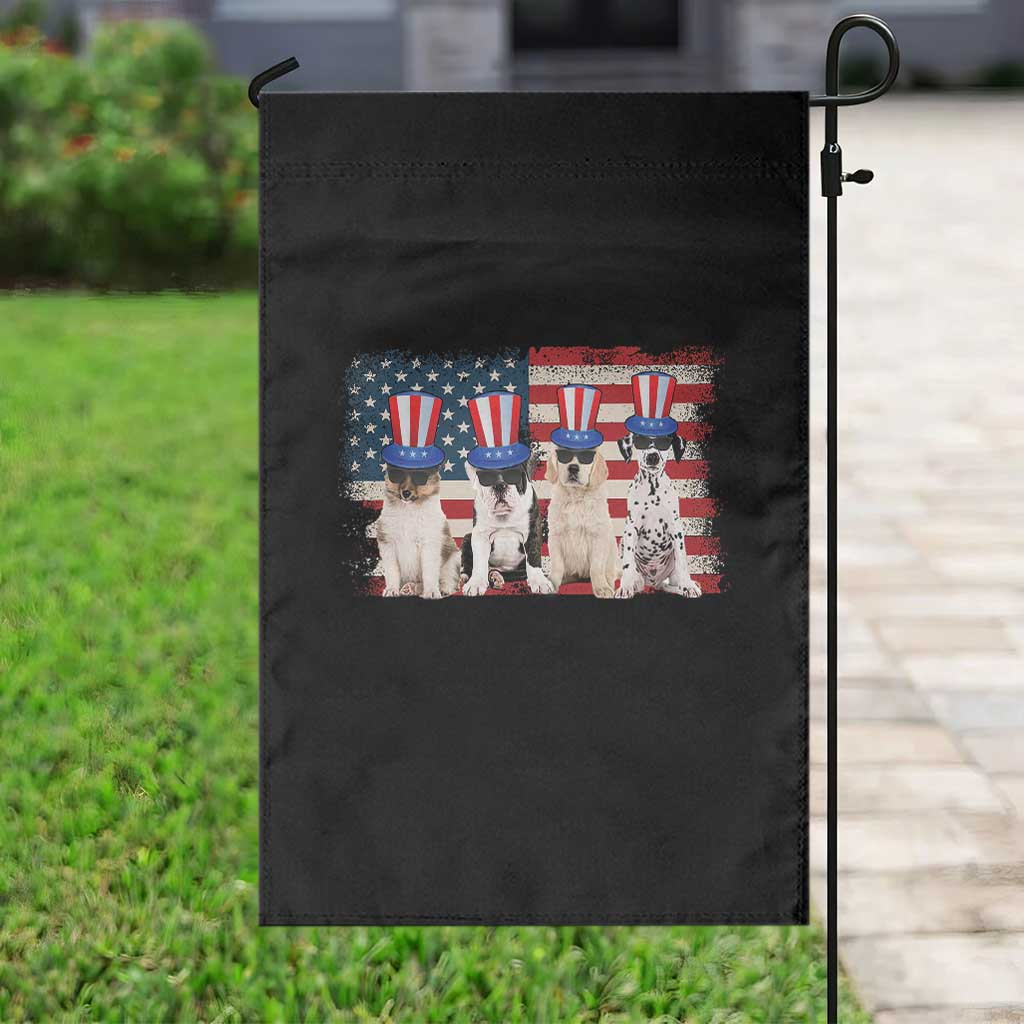 Cool American Patriotic Dogs Garden Flag Funny 4th of July US Flag Pet Lover TS02 Print Your Wear
