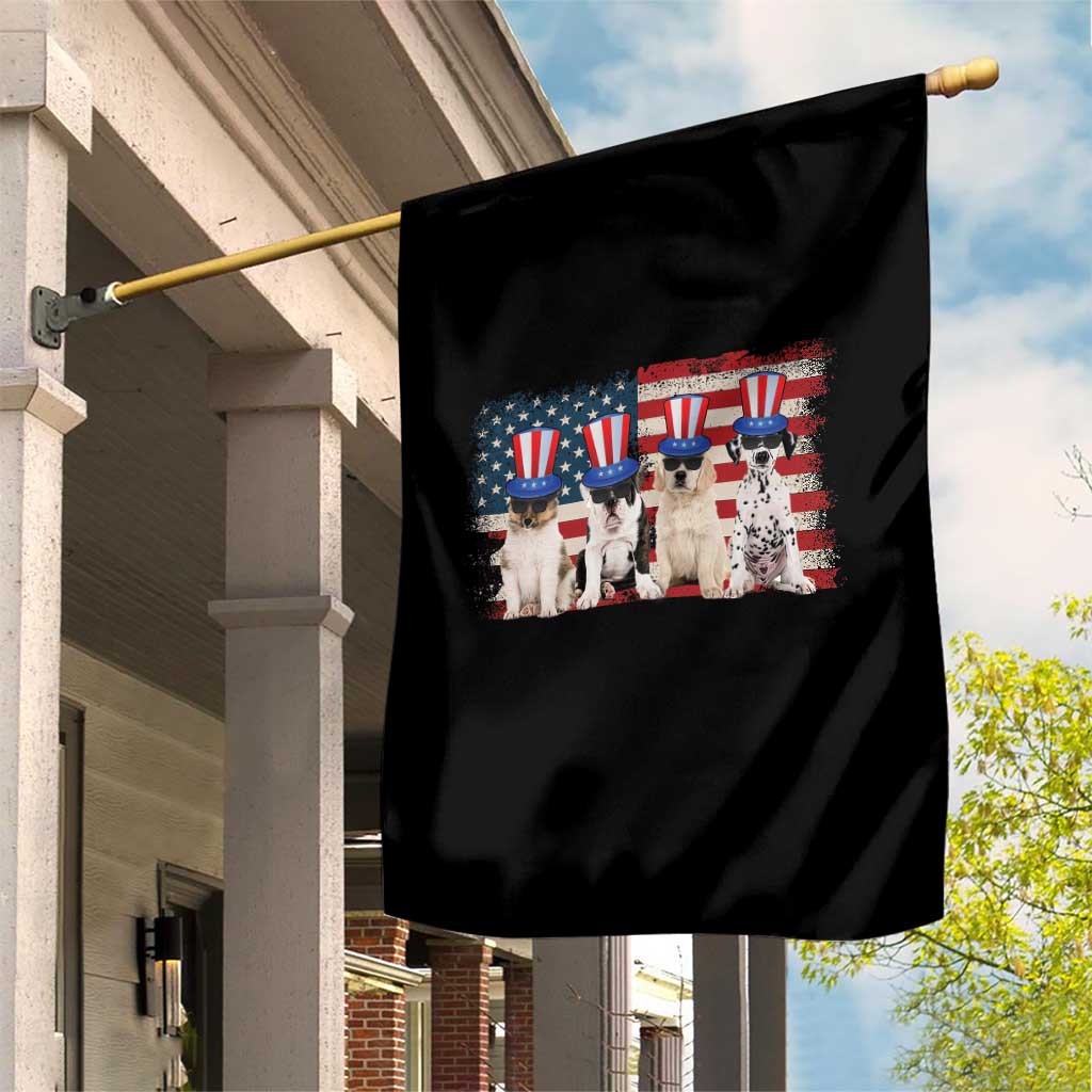 Cool American Patriotic Dogs Garden Flag Funny 4th of July US Flag Pet Lover TS02 Print Your Wear