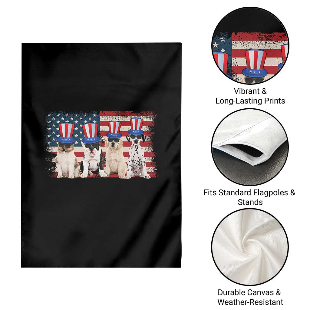 Cool American Patriotic Dogs Garden Flag Funny 4th of July US Flag Pet Lover TS02 Print Your Wear