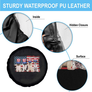 Cool American Patriotic Dogs Spare Tire Cover Funny 4th of July US Flag Pet Lover TS02 Print Your Wear
