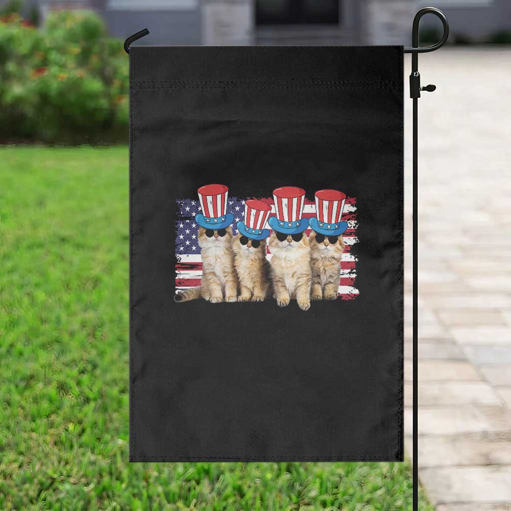 Cool American Patrotic Cats Garden Flag Funny 4th of July US Flag Pet Lover TS02 Print Your Wear