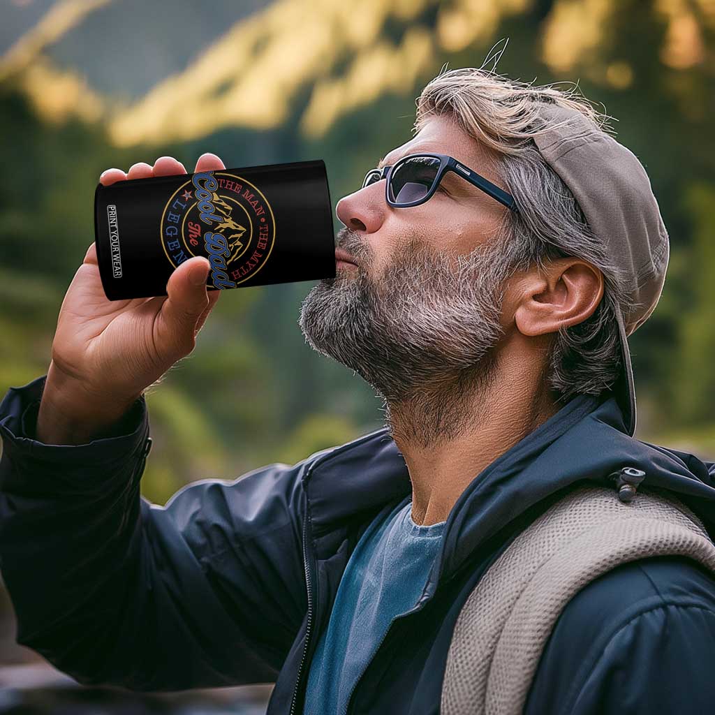 Cool Dad The Man The Myth The Legend 4 in 1 Can Cooler Tumbler Fathers Day Beer Lover TS11 Print Your Wear