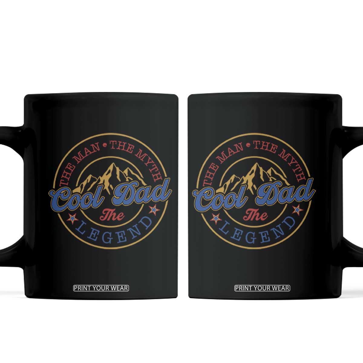 Cool Dad The Man The Myth The Legend Coffee Mug Fathers Day Beer Lover TS11 Black Print Your Wear