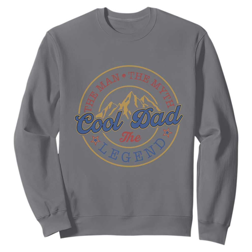 Cool Dad The Man The Myth The Legend Sweatshirt Fathers Day Beer Lover TS11 Charcoal Print Your Wear