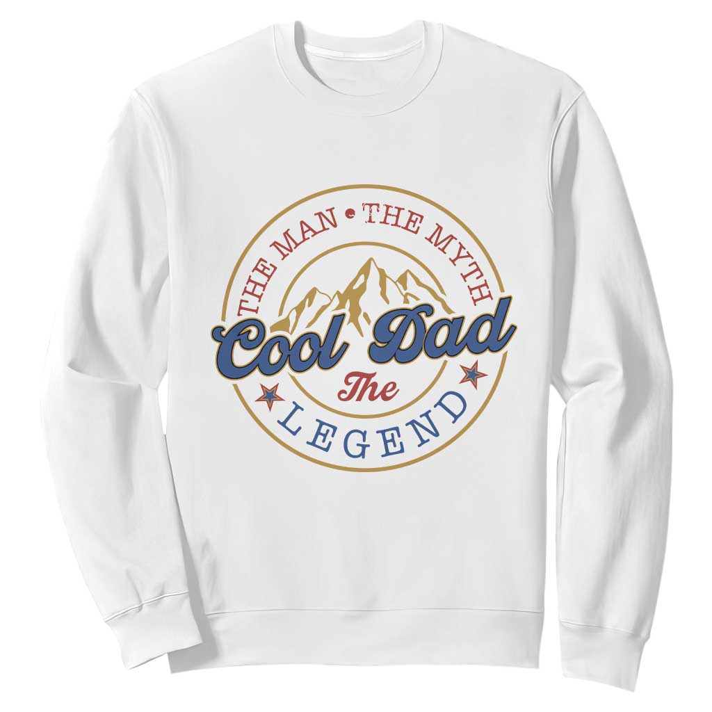 Cool Dad The Man The Myth The Legend Sweatshirt Fathers Day Beer Lover TS11 White Print Your Wear