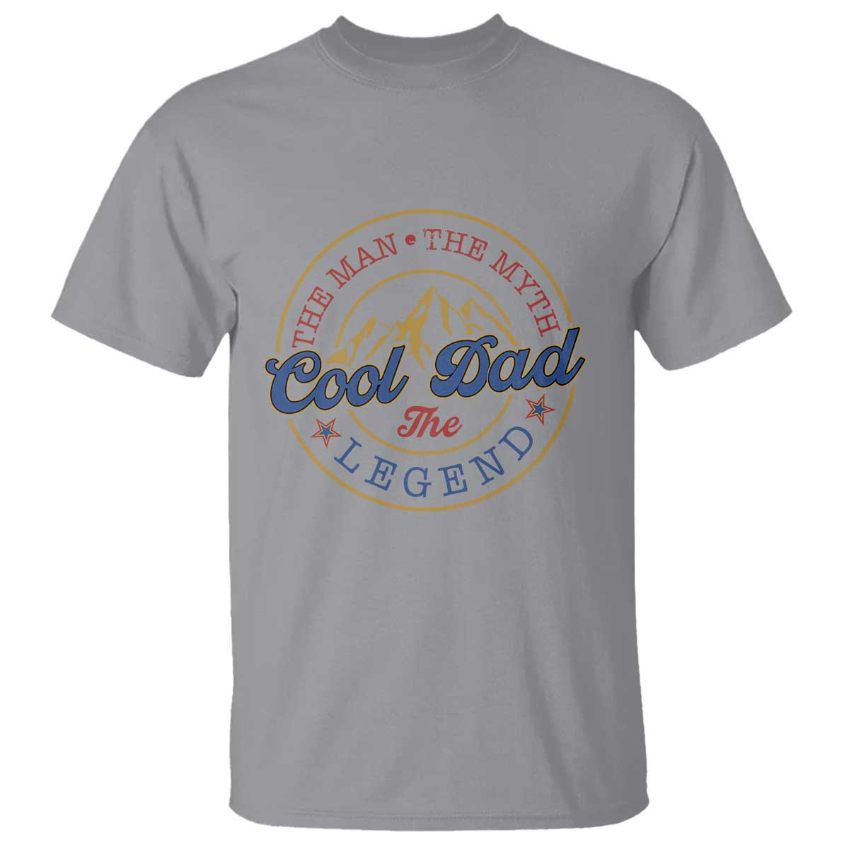 Cool Dad The Man The Myth The Legend T Shirt Fathers Day Beer Lover TS11 Sport Gray Print Your Wear
