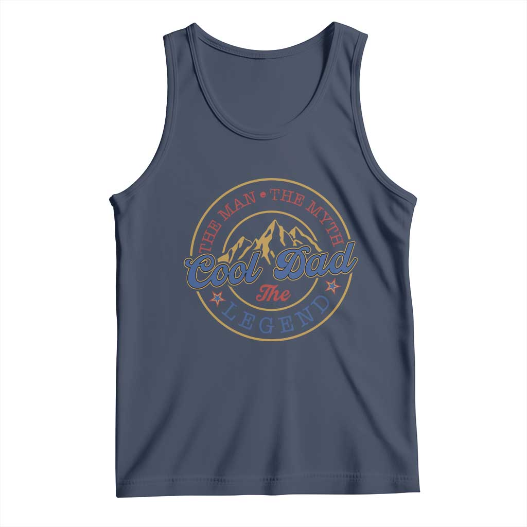 Cool Dad The Man The Myth The Legend Tank Top Fathers Day Beer Lover TS11 Navy Print Your Wear