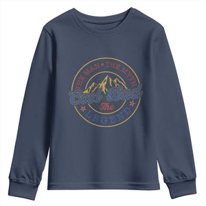 Cool Dad The Man The Myth The Legend Youth Sweatshirt Fathers Day Beer Lover TS11 Navy Print Your Wear
