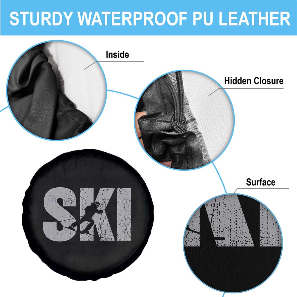 Cool Distressed Skiing Spare Tire Cover for Skiers TS10 Print Your Wear
