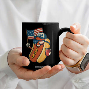 Cool Patriotic Hot Dog Coffee Mug Funny 4th of July Cookout 4th of July American Flag TS02 Print Your Wear