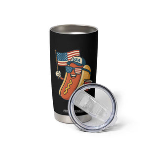 Cool Patriotic Hot Dog Tumbler Cup Funny 4th of July Cookout 4th of July American Flag TS02 Print Your Wear