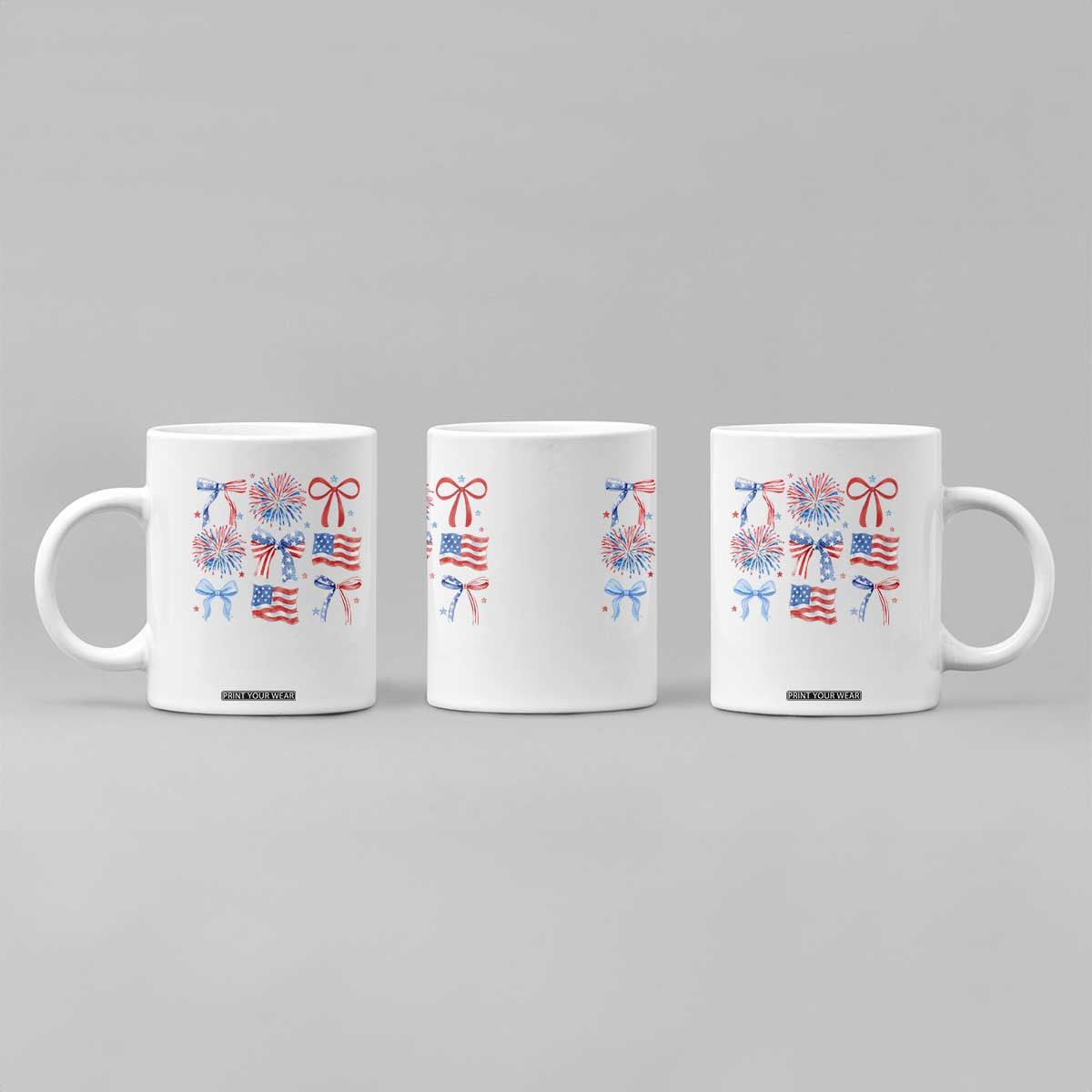 Coquette 4th Of July Coffee Mug Patriotic Bow American Flag TS10 Print Your Wear