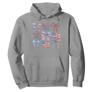 Coquette 4th Of July Hoodie Patriotic Bow American Flag TS10 Sport Gray Print Your Wear