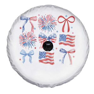 Coquette 4th Of July Spare Tire Cover Patriotic Bow American Flag TS10 Print Your Wear