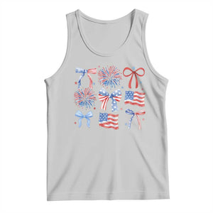 Coquette 4th Of July Tank Top Patriotic Bow American Flag TS10 Ash Print Your Wear