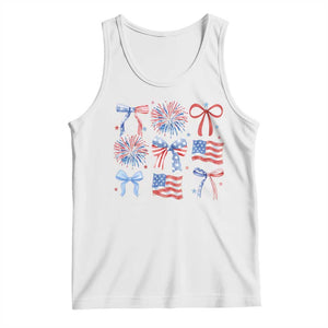 Coquette 4th Of July Tank Top Patriotic Bow American Flag TS10 White Print Your Wear