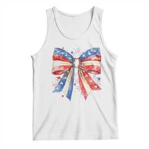 Coquette 4th Of July Tank Top USA Bow American Flag Red White and Blue TS10 White Print Your Wear
