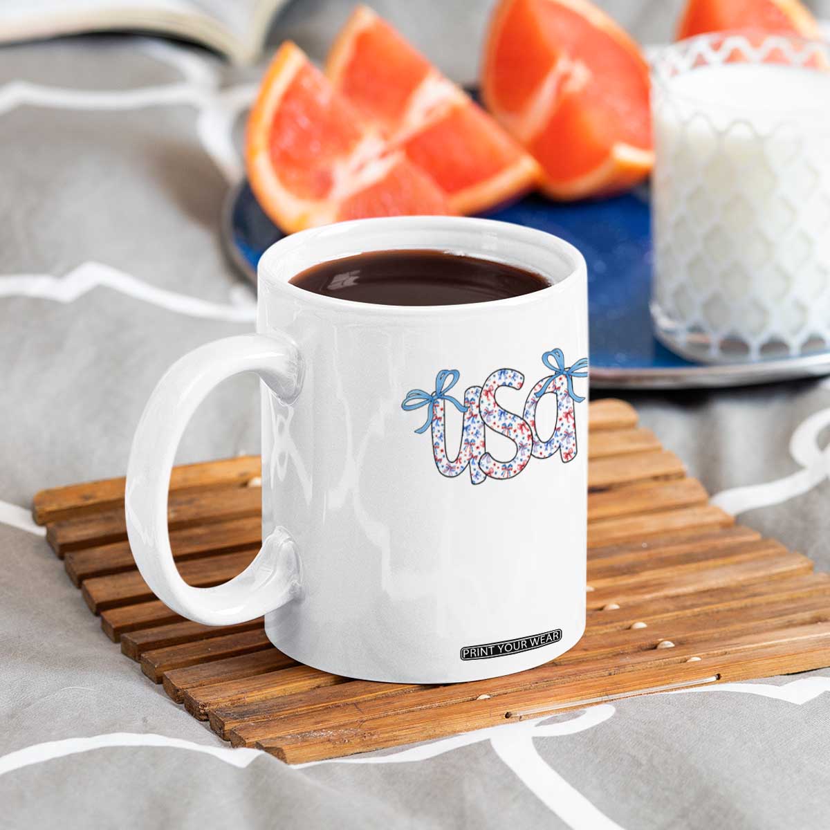 Coquette USA Coffee Mug Patriotic American Girl 4th of July TS10 Print Your Wear