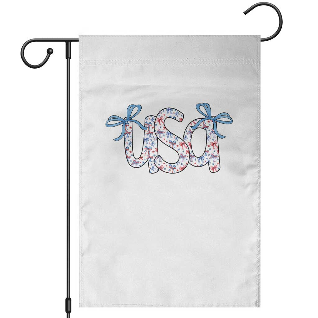 Coquette USA Garden Flag Patriotic American Girl 4th of July TS10 White Print Your Wear